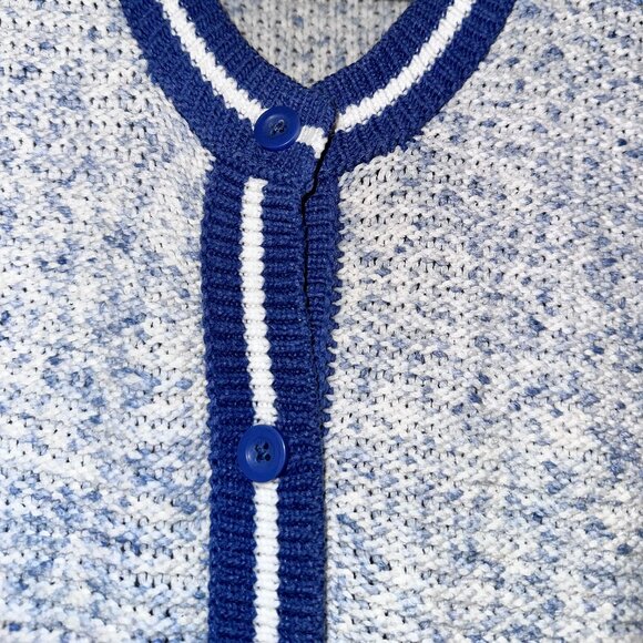 American Eagle Outfitters Blue and Gray Cardigan Sweater - M - Picture 4 of 5